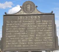 <h2>Marker 103, Side Two
</h2><p>LeestownMarker 103County: FranklinLocation: Entrance to Buffalo Trace Distillery, Wilkinson Boulevard, FrankfortSide Two:(Reverse) Leestown: Virginia General Assemblyhad tobacco inspection warehouse erected in Leestown, 1783. A hemp factory was here for many years. At one time Leestown was a commercial center and contender for the state capital. During the War of 1812 it served as supply base against Indians. In 1827 the stones for the Old State House were quarried from river bank near here.Over.Photographed by Wahiya<br></p>