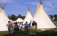 <h2>Three Tipi 1
</h2><p>Tipi at the Jacobson Park Pow Wow.<br></p>