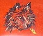 <h2>Painted Wallet
</h2><p>Wolf painting on wallet.
</p>