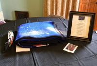 <h2>Memorial Table
</h2><p>Pipe Bag, Blanket, Scottie's Shooting Star poem, and other items.<br></p>